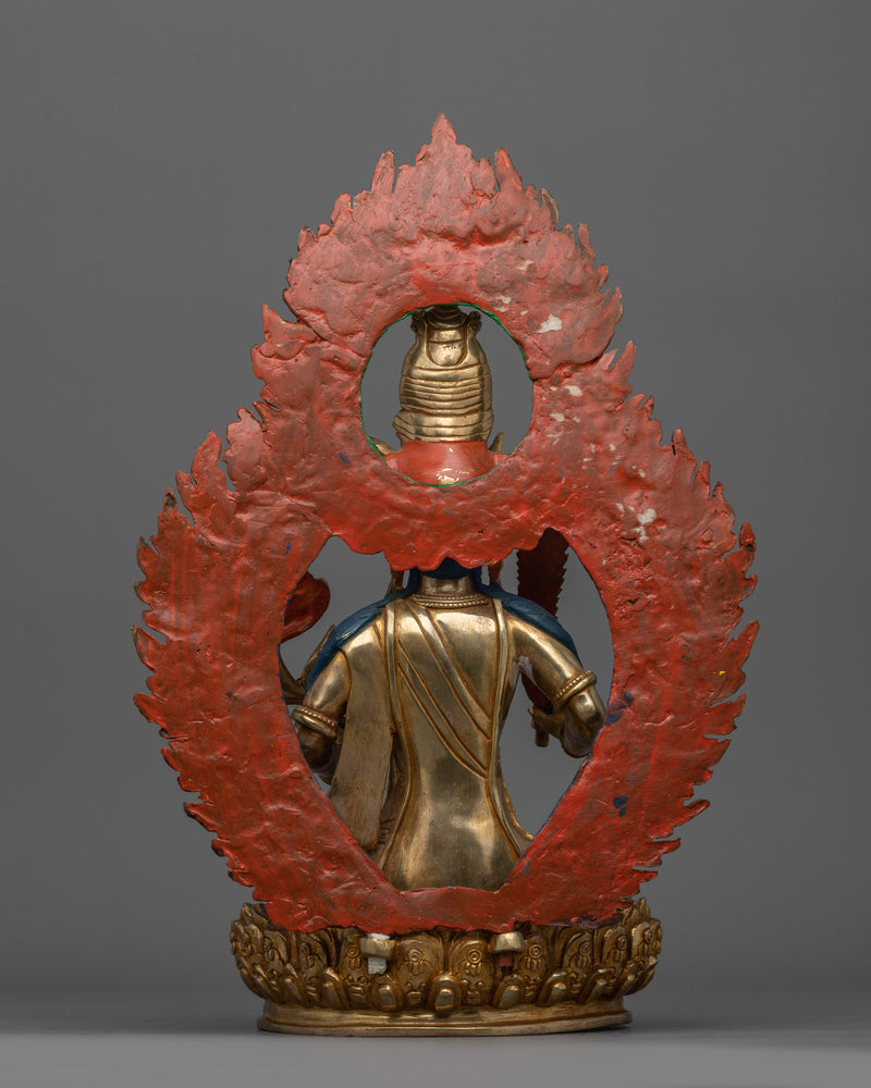 Handcrafted Bodhisattva Akasagarbha Statue | Perfect for Meditation, Home & Office Decor