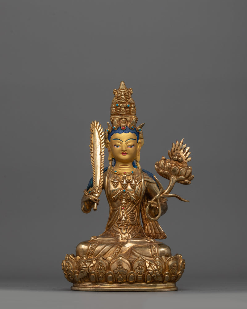 Handcrafted Bodhisattva Akasagarbha Statue | Perfect for Meditation, Home & Office Decor