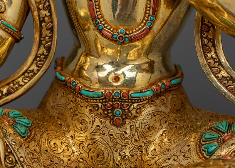 Buddhist Goddess Green Tara Mantra Practice Statue | A Beautiful Icon of Compassion