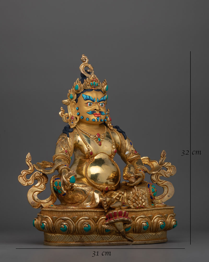 Buddhist Deity of Wealth Dzambhala Prayer Statue To Elevate Your Sacred Spaces