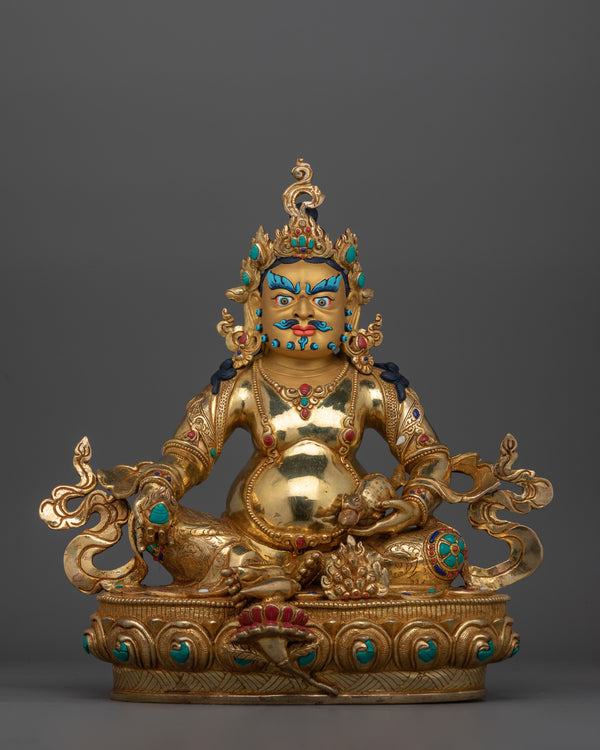 Buddhist Deity of Wealth Dzambhala Prayer Statue To Elevate Your Sacred Spaces