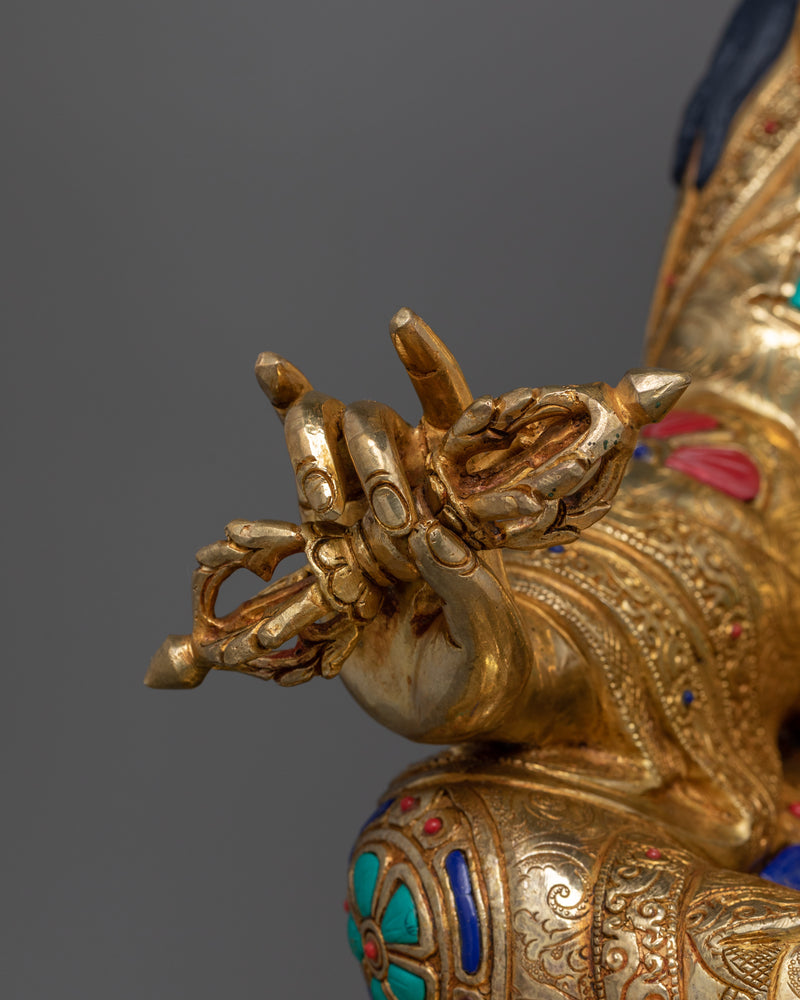 Guru Rinpoche Seven Line Prayer Statue | Tibetan Buddhist Master Sculpture