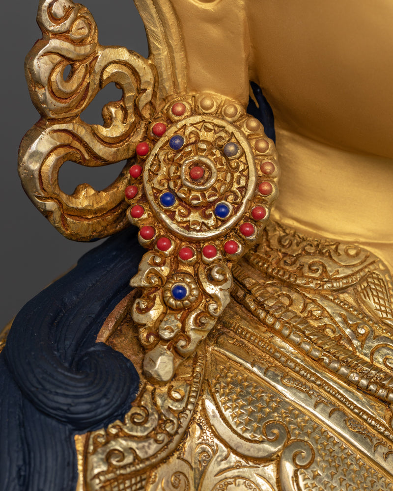 Guru Rinpoche Seven Line Prayer Statue | Tibetan Buddhist Master Sculpture