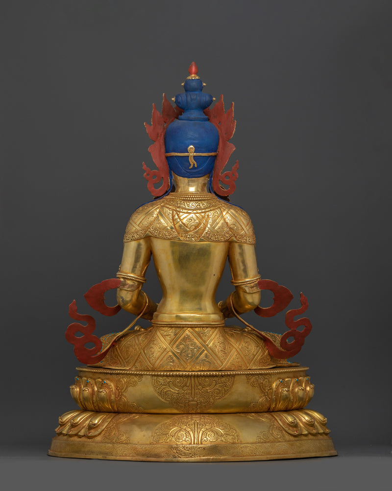 32.9 Inch Buddha Amitayus Mantra Practice Statue | Tibetan Deity of Longevity