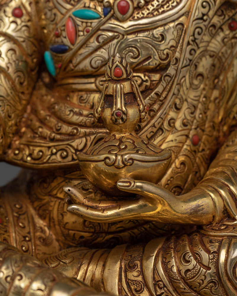 Tibetan Guru Padmasambhava | 15-Inch Lotus Born Master Statue