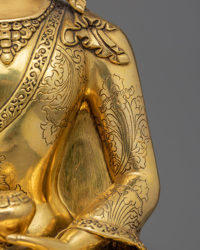 Traditionally Handcarved Lord Buddha Shakyamuni Statue | Master of Wisdom and Compassion