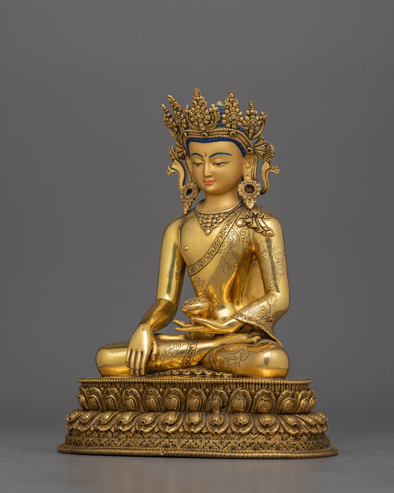 Traditionally Handcarved Lord Buddha Shakyamuni Statue | Master of Wisdom and Compassion