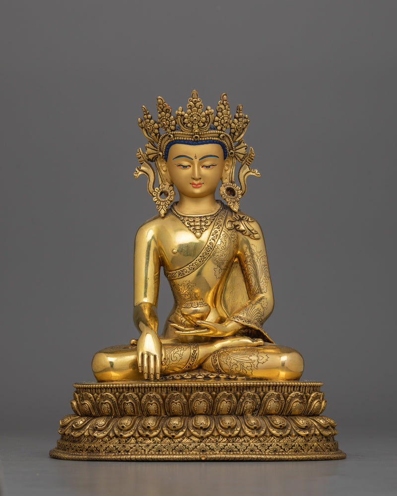 Traditionally Handcarved Buddha Shakyamuni Statue