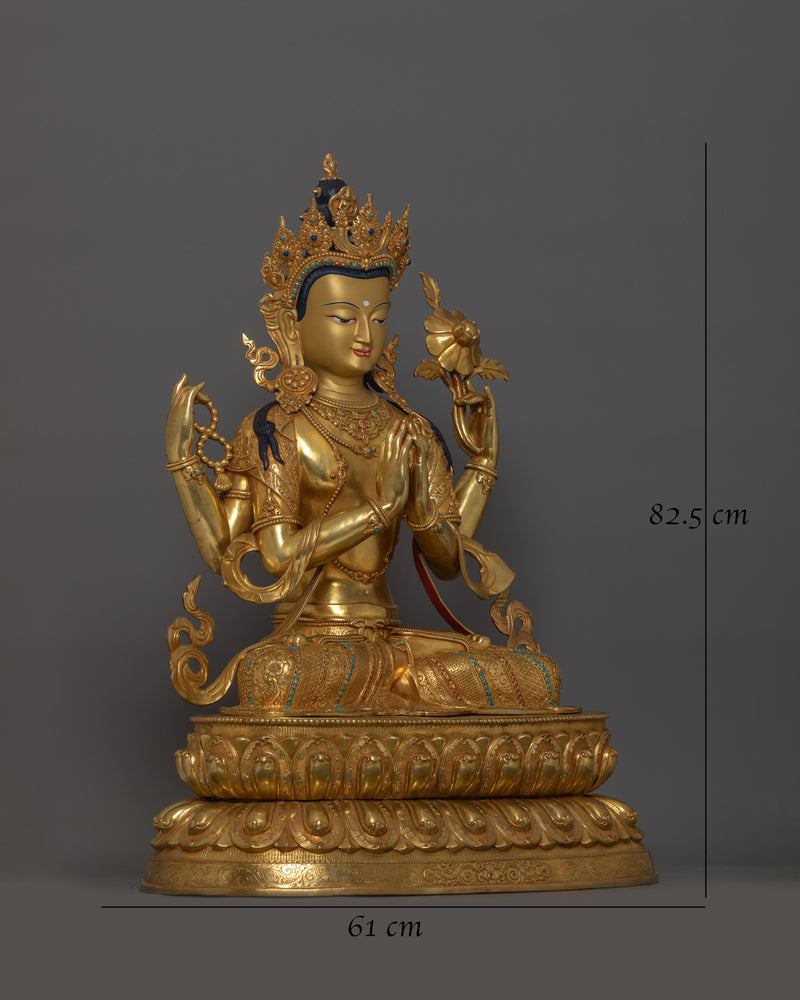 Chenrezig Meditation Practice Statue