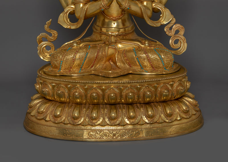 Chenrezig Meditation Practice Statue | Tibetan Bodhisattva of Mercy and Compassion