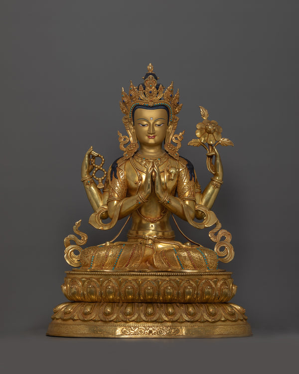 Chenrezig Meditation Practice Statue