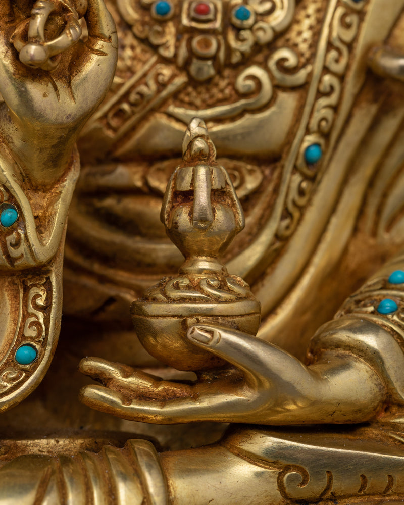 Guru Rinpoche Meditation Practice Statue | Tibetan Buddhist Master for Spiritual Practices