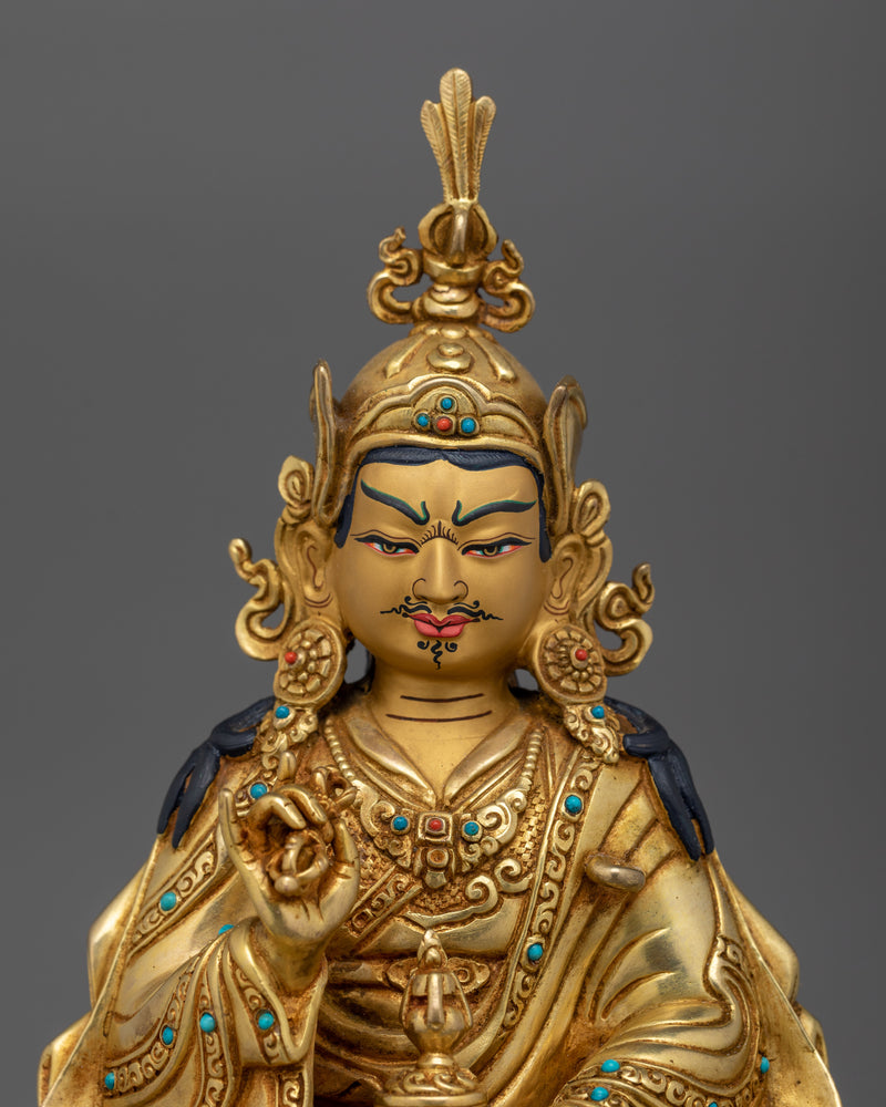 Guru Rinpoche Meditation Practice Statue | Tibetan Buddhist Master for Spiritual Practices