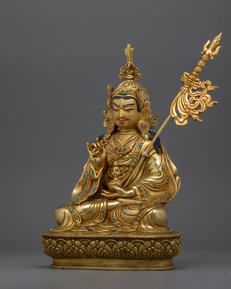 Guru Rinpoche Meditation Practice Statue | Tibetan Buddhist Master for Spiritual Practices