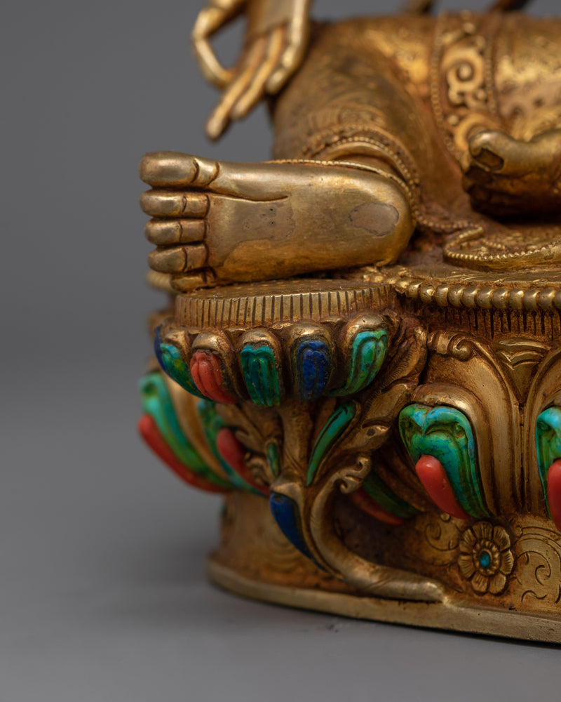 Tibetan Green Tara Sculpture | Handcrafted Icon of Compassion and Empowerment