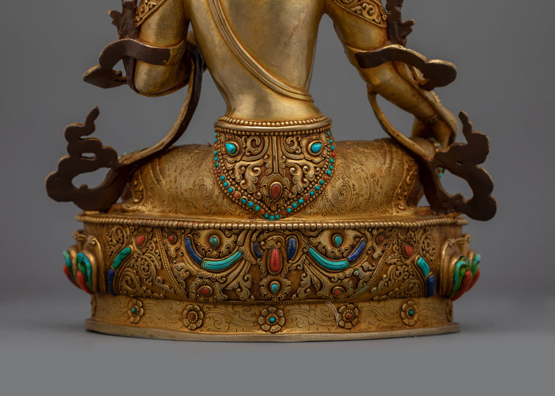 Tibetan Green Tara Sculpture | Handcrafted Icon of Compassion and Empowerment