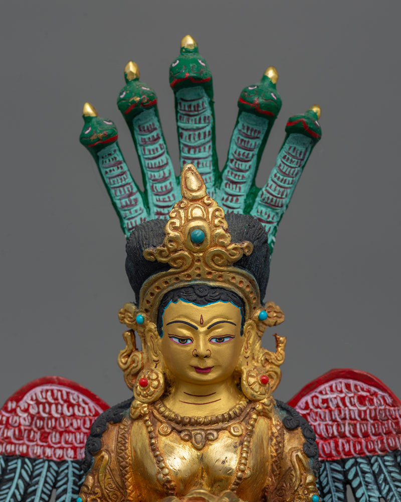 Nagakanya Statue for Protection and Fertility | 24K Gold Gilded Sculpture