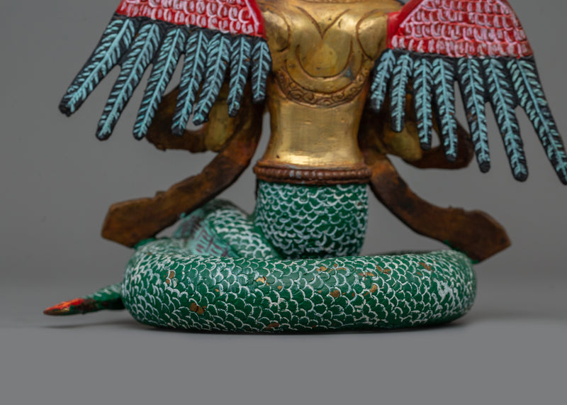 Nagakanya Statue for Protection and Fertility | 24K Gold Gilded Sculpture