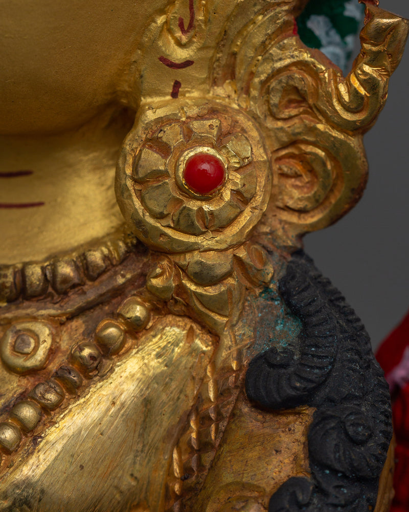 Nagakanya Statue for Protection and Fertility | 24K Gold Gilded Sculpture