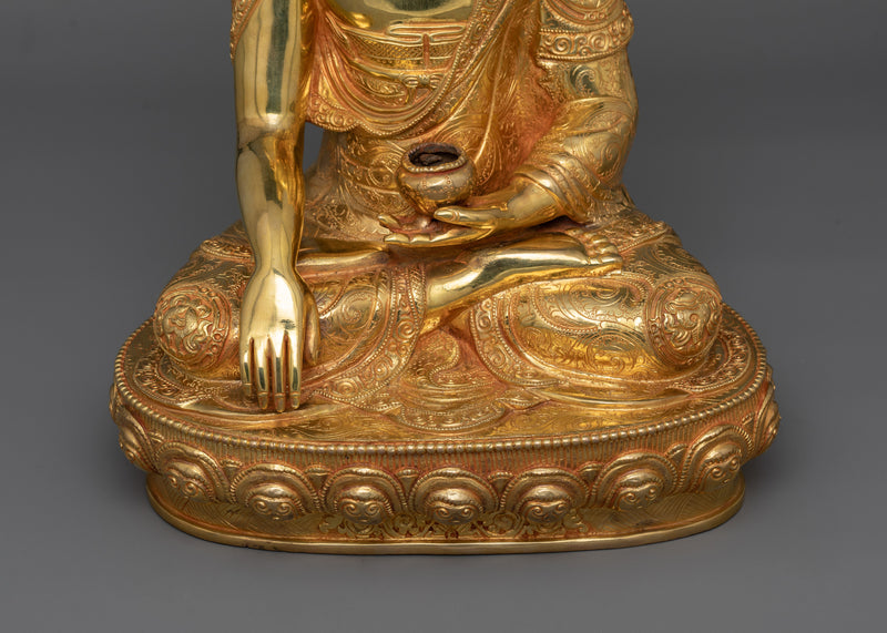 Master of Compassion Shakyamuni | 24K Gold Gilded Enlightened One Statue