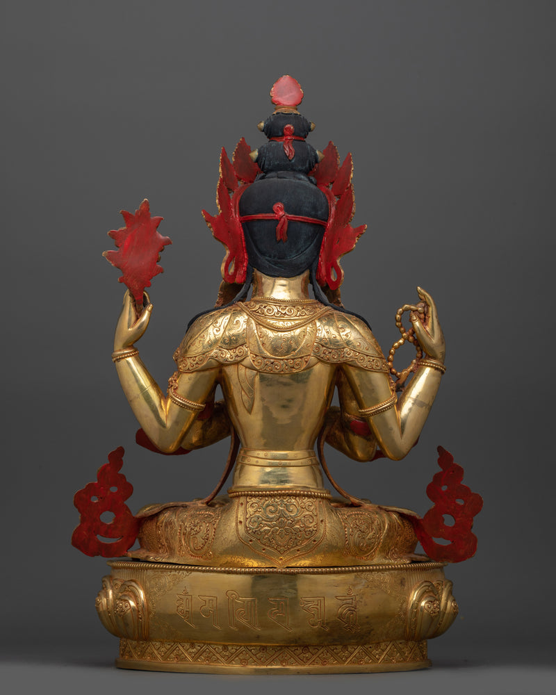 Statue Of Bodhisattva Chenrezig For Altar | Infinite Compassion and Enlightenment