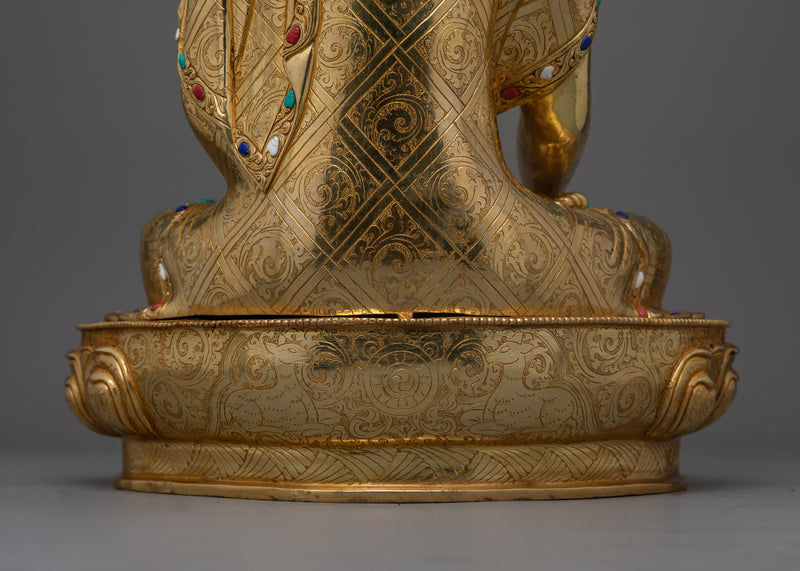 Shakyamuni Serene Buddha Statue | Hand-Carved Tibetan Sculpture