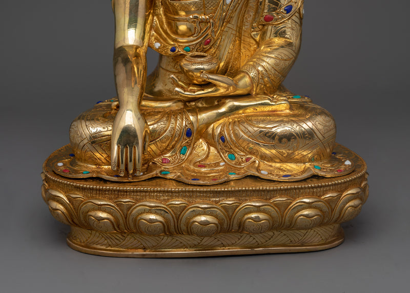 Shakyamuni Serene Buddha Statue | Hand-Carved Tibetan Sculpture