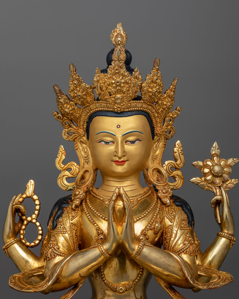 Four-Armed Chenrezig Buddha Statue