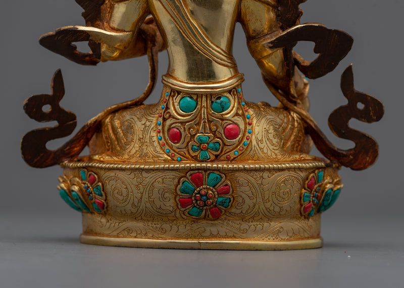 9 Inch Maa White Tara Sculpture | Handcrafted Buddhism Decor