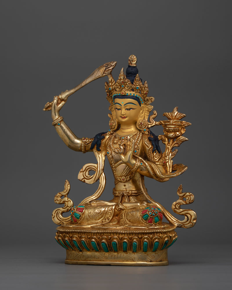 Tibetan Jampelyang Manjushri | Spiritual Buddhist Statue