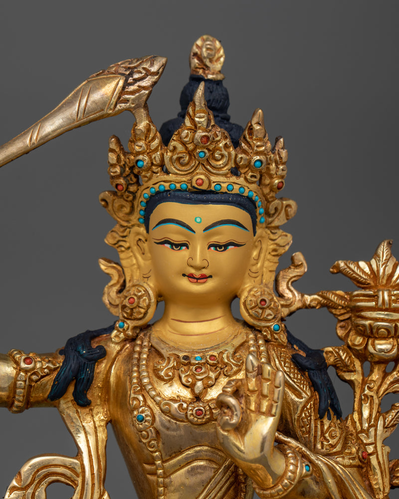 Tibetan Jampelyang Manjushri | Spiritual Buddhist Statue