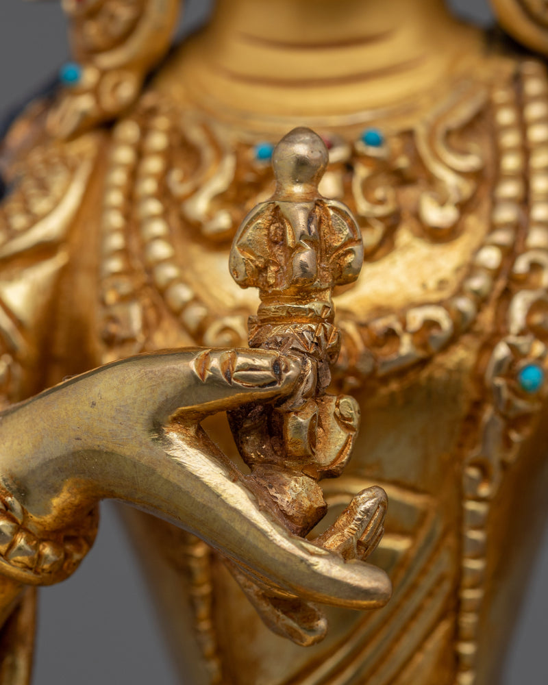 Spiritual Purification Deity Vajrasattva | 24K Gold Gilded Tibetan Statue