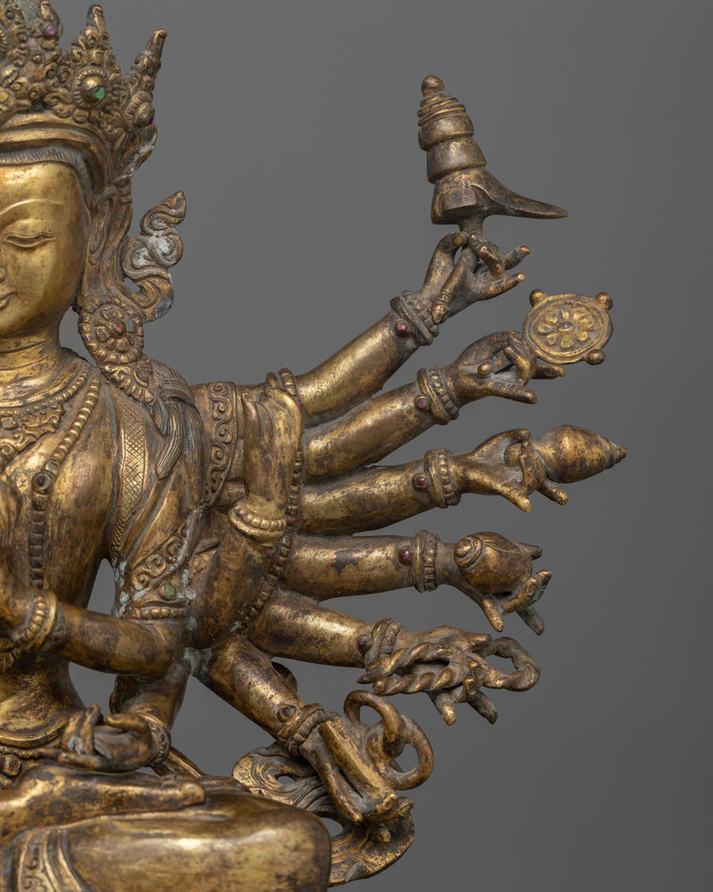 Antique Chundi Bodhisattva | Eighteen-Armed Deity