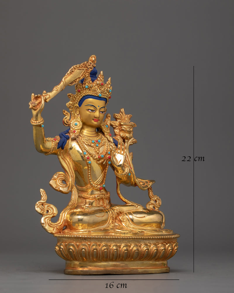 Manjushri Figurine for Altar | Wisdom Buddha