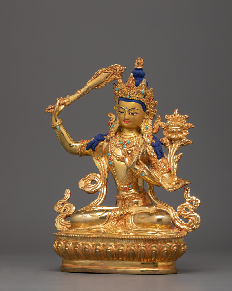 Manjushri Figurine for Altar | Wisdom Buddha