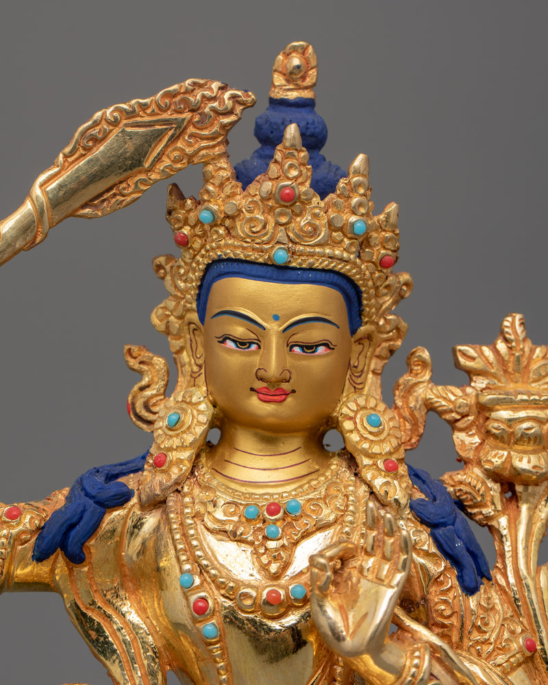 Manjushri Figurine for Altar | Wisdom Buddha