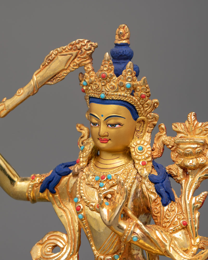 Manjushri Figurine for Altar | Wisdom Buddha