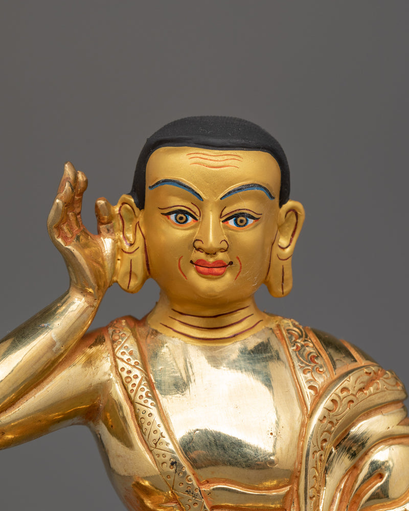 24K Gold Gilded Milarepa Yogi | Tibetan Spiritual Poets