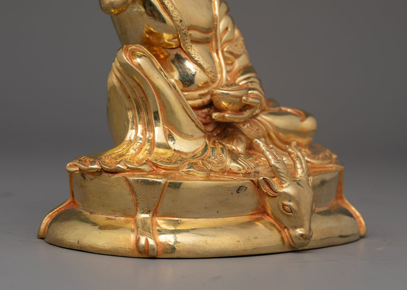 24K Gold Gilded Milarepa Yogi | Tibetan Spiritual Poets