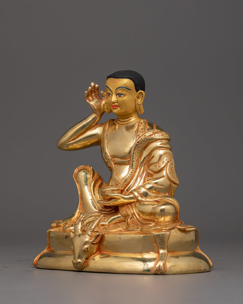 24K Gold Gilded Milarepa Yogi | Tibetan Spiritual Poets