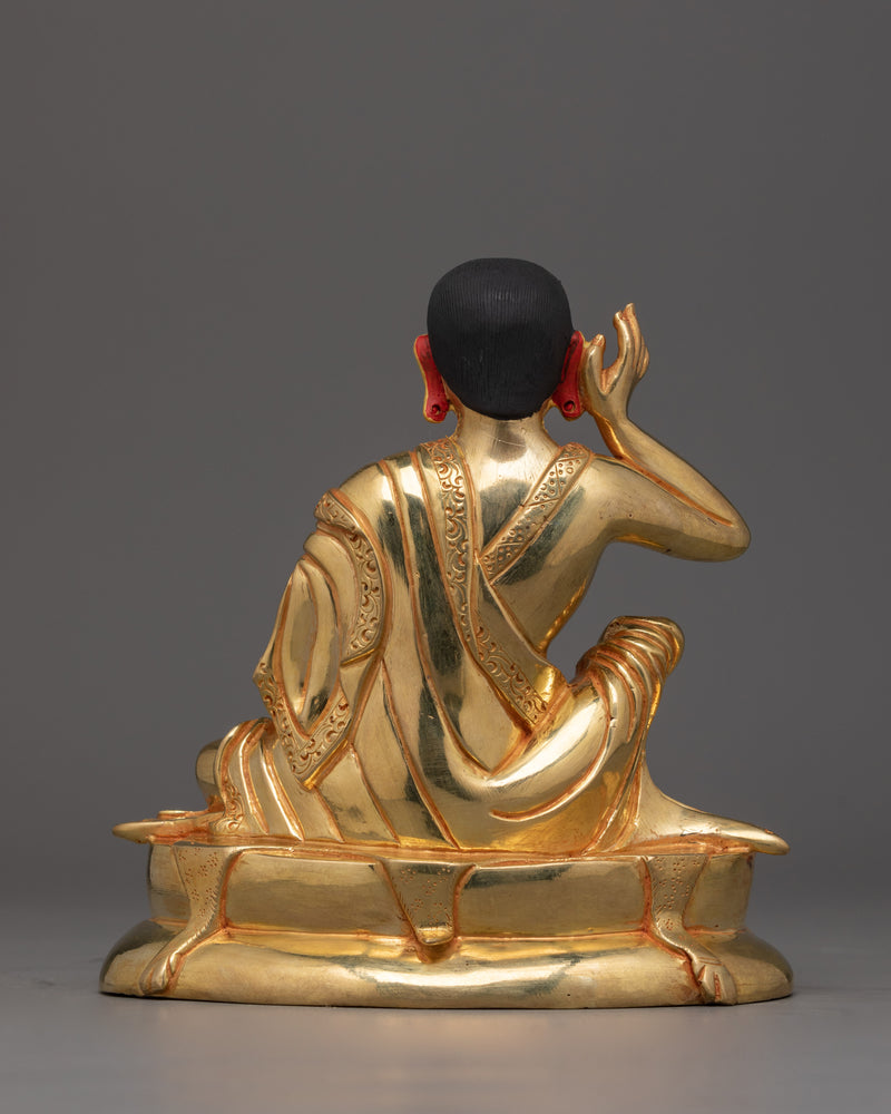 24K Gold Gilded Milarepa Yogi | Tibetan Spiritual Poets