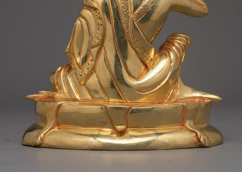 24K Gold Gilded Milarepa Yogi | Tibetan Spiritual Poets