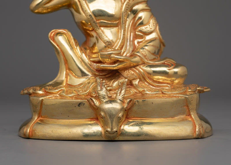 24K Gold Gilded Milarepa Yogi | Tibetan Spiritual Poets