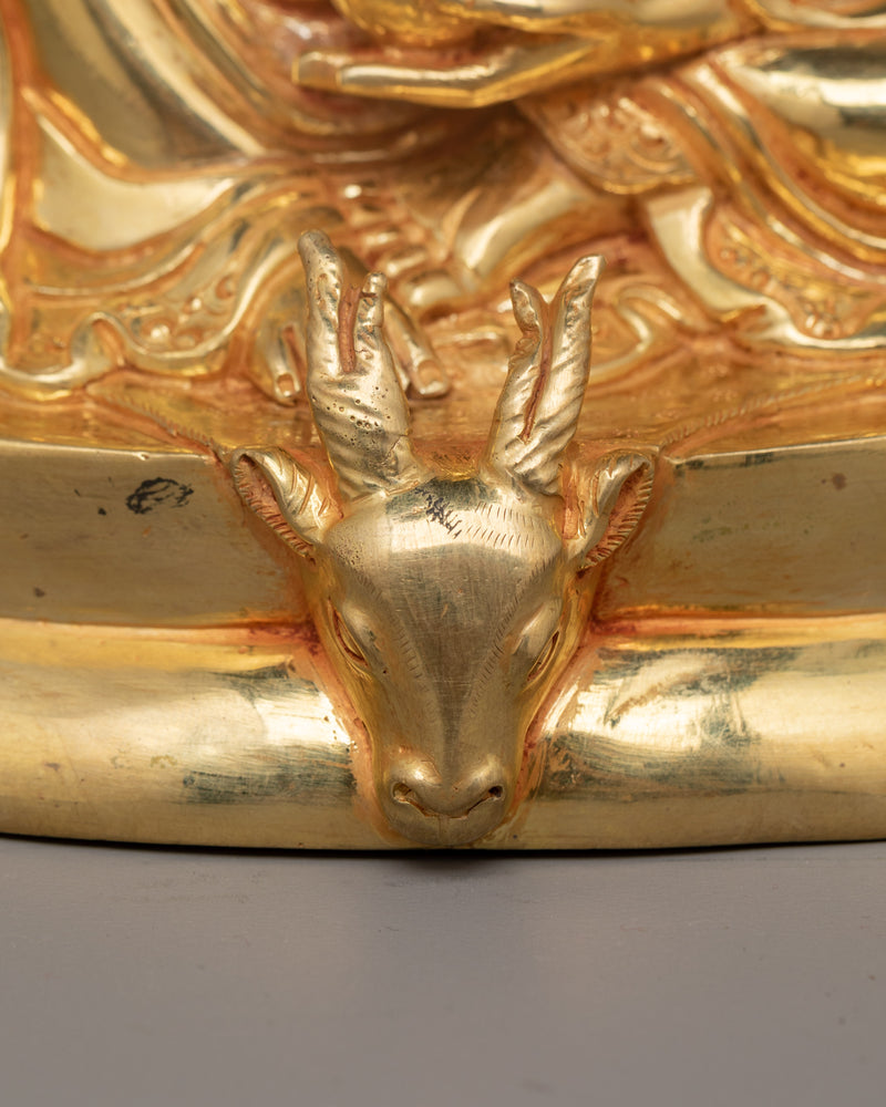 24K Gold Gilded Milarepa Yogi | Tibetan Spiritual Poets