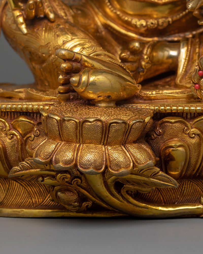 Tibetan Crown Dzambhala | Buddhist Wealth Deity Statue