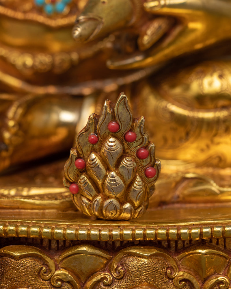 Tibetan Crown Dzambhala | Buddhist Wealth Deity Statue