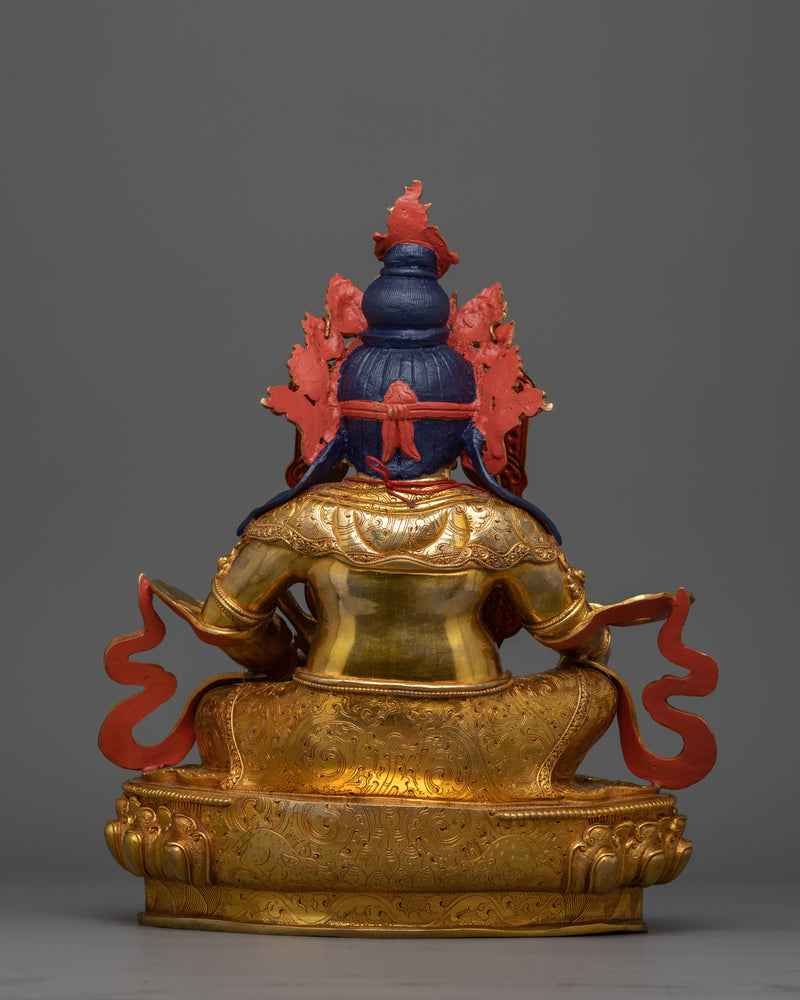 Tibetan Crown Dzambhala | Buddhist Wealth Deity Statue