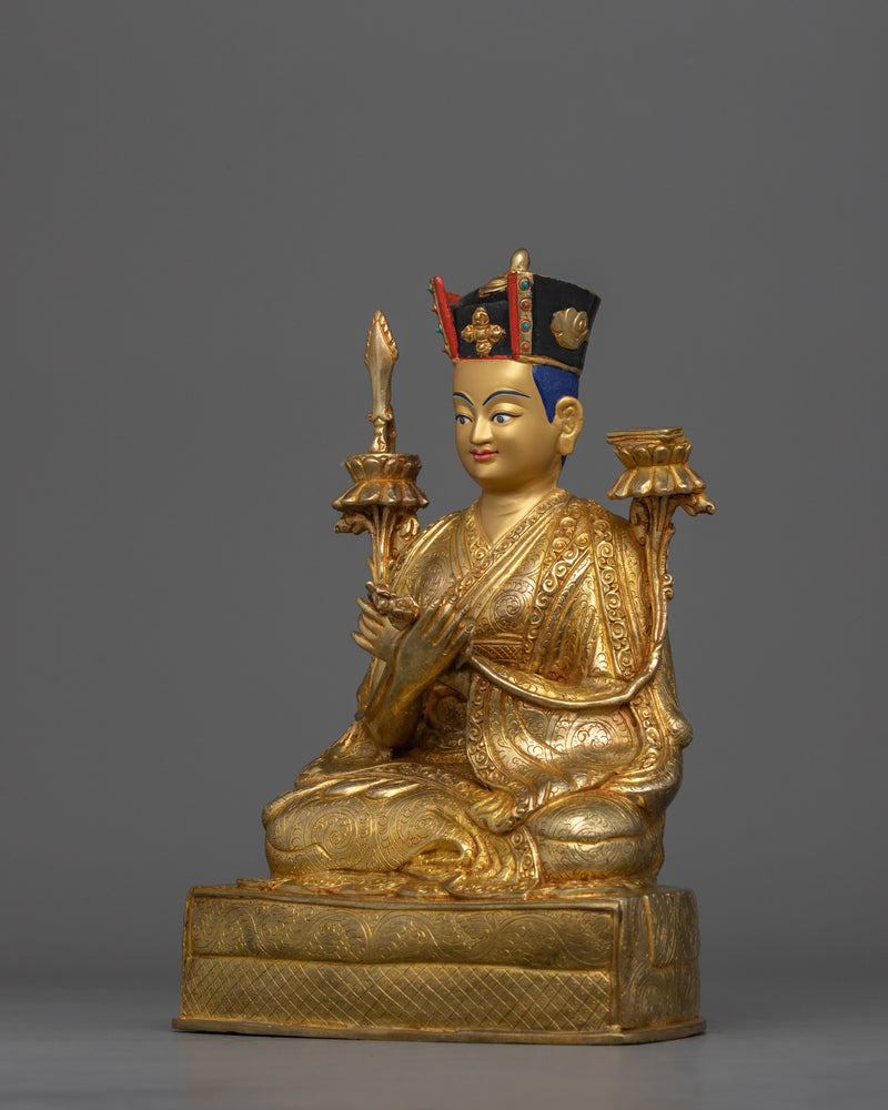 Handcrafted Rangjung Rigpe Dorje "16th Karmapa" | 24K Gold Gilded Buddhist Art