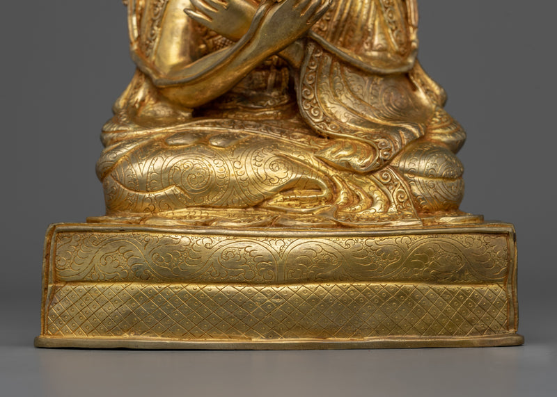 Handcrafted Rangjung Rigpe Dorje "16th Karmapa" | 24K Gold Gilded Buddhist Art