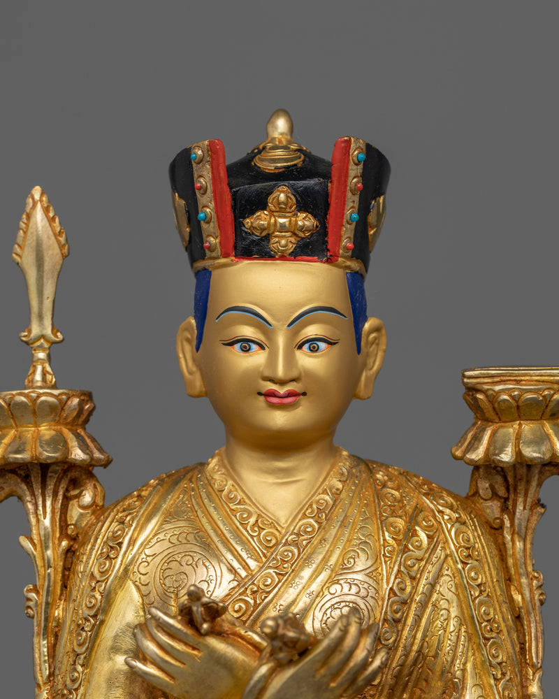 Handcrafted Rangjung Rigpe Dorje "16th Karmapa" | 24K Gold Gilded Buddhist Art